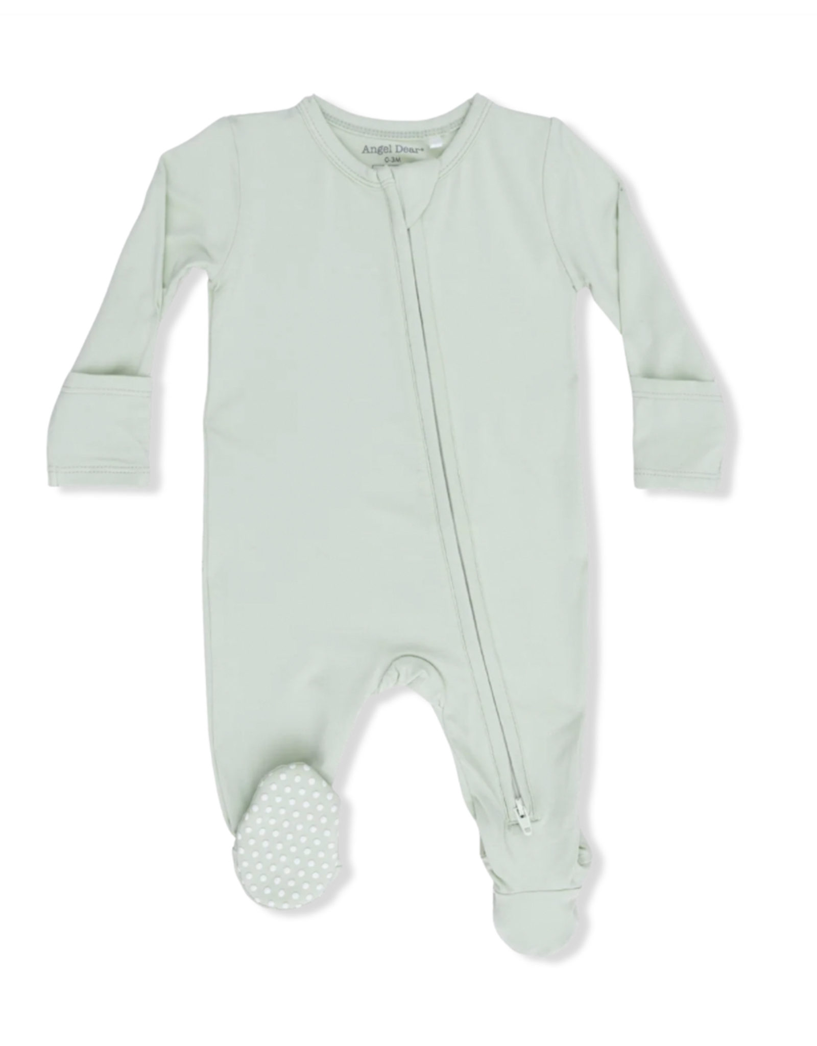 Angel Dear ADF26 2 Way Zipper Footie Milky Green