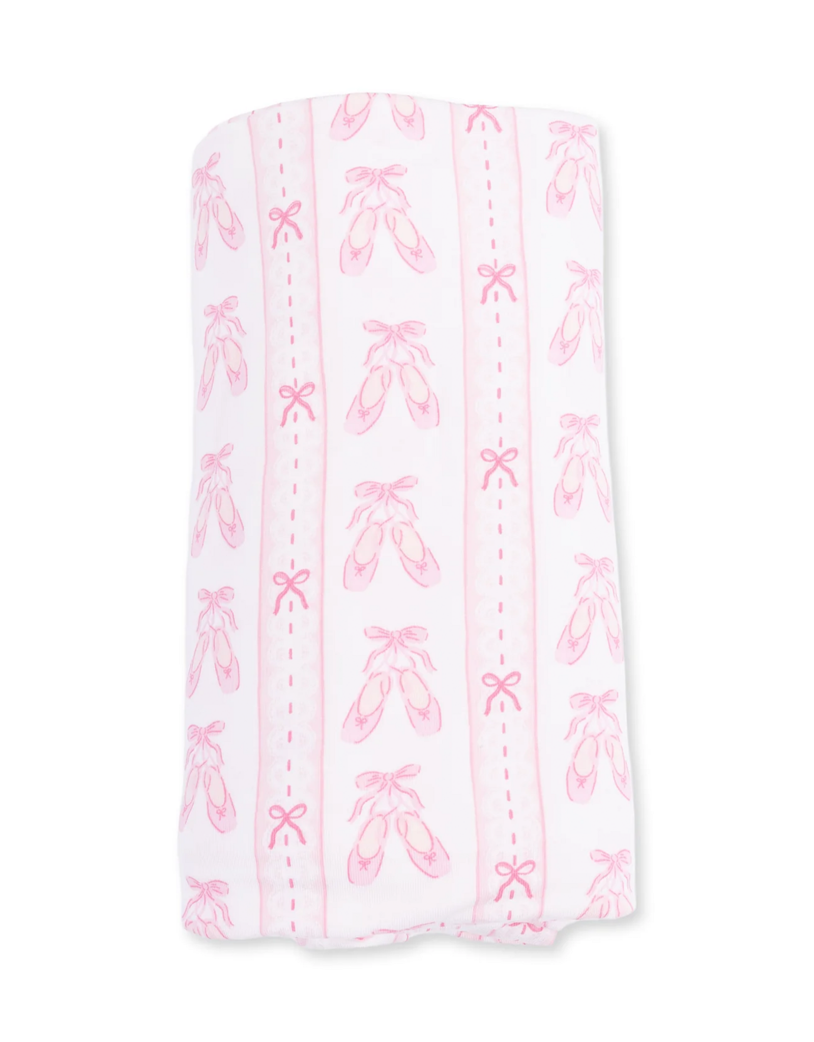 Angel Dear ADF26 Swaddle Blanket 45x45 Ballet Shoes Ribbon Stripe