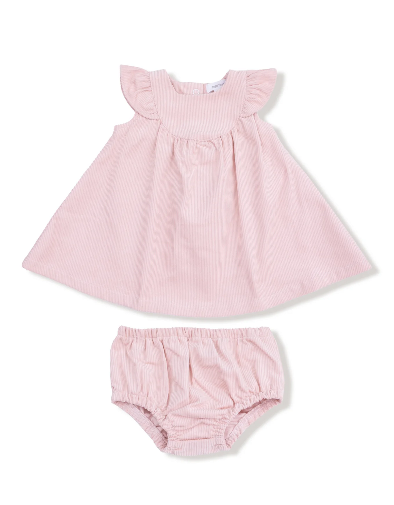 Angel Dear ADF26 Corduroy Ruffle Dress/Bloomer Veiled Pink