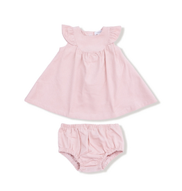 Angel Dear Corduroy Ruffle Dress/Bloomer Veiled Pink