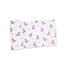 Angel Dear Swaddle Blanket 45x45 Mini Cowboy Boots