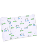 Angel Dear ADF26 Swaddle Blanket 45x45 Golf Carts BLUE