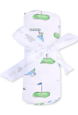 Angel Dear ADF26 Swaddle Blanket 45x45 Golf Carts BLUE