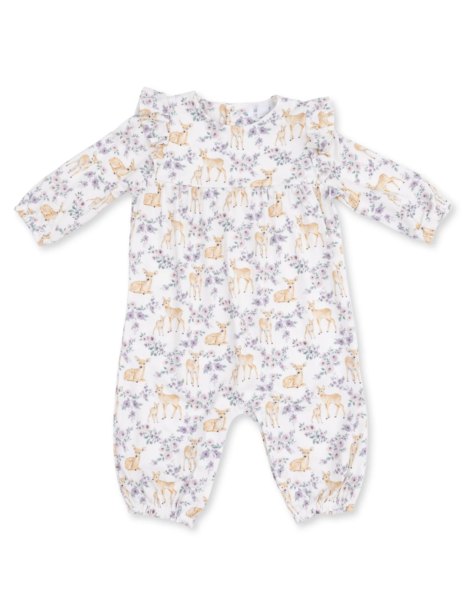 Angel Dear ADF26 Floral Deer Ruffle Romper
