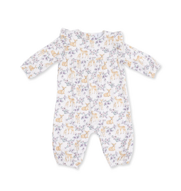 Angel Dear Floral Deer Ruffle Romper