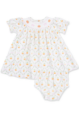 Angel Dear ADF26 Pretty Pumpkin Trellis Puff Sleeve Dress/Bloomer
