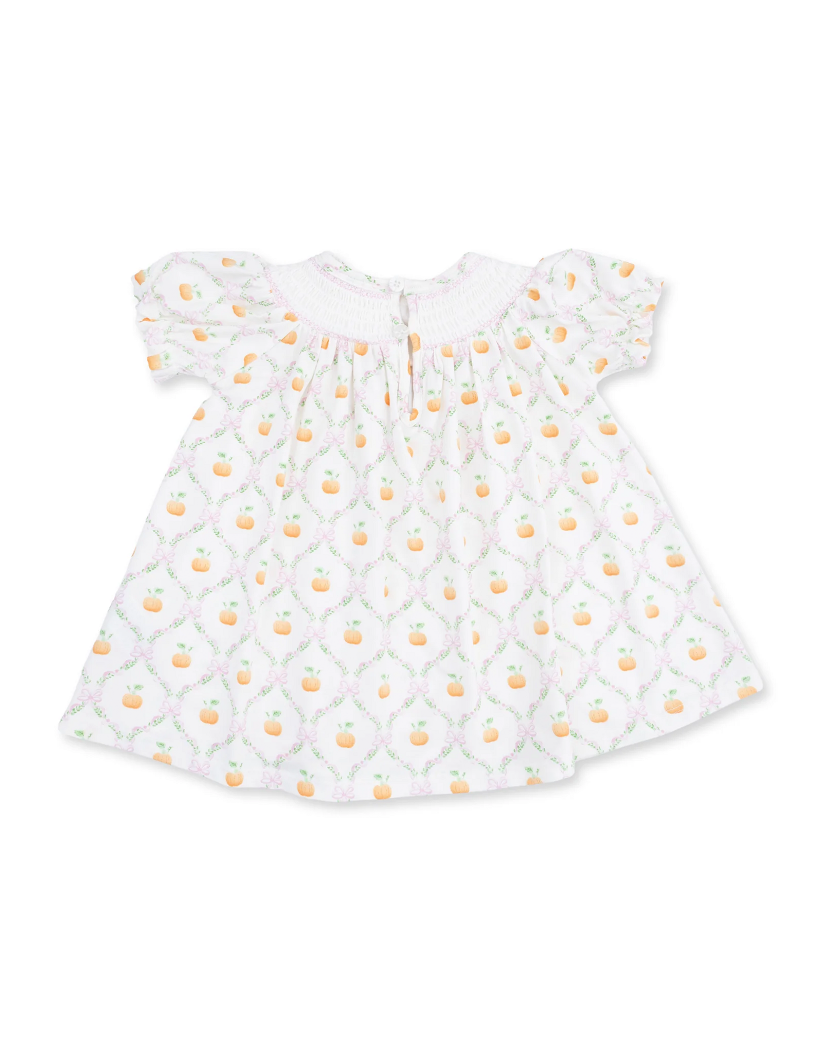 Angel Dear ADF26 Pretty Pumpkin Trellis Puff Sleeve Dress/Bloomer