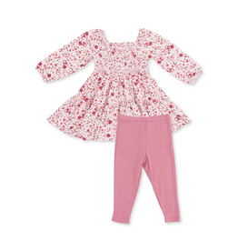 Angel Dear Serene Floral Dress/Legging Set