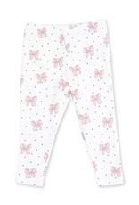 Angel Dear ADF26 Veiled Pink Bows Ruffle Sweatshirt/Legging