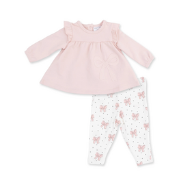 Angel Dear Veiled Pink Bows Sweatshirt/Legging