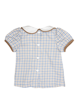 Ishtex 6F122 Blue/Khaki  Plaid Bloomer Set