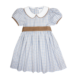 Ishtex Blue/Khaki Plaid Dress