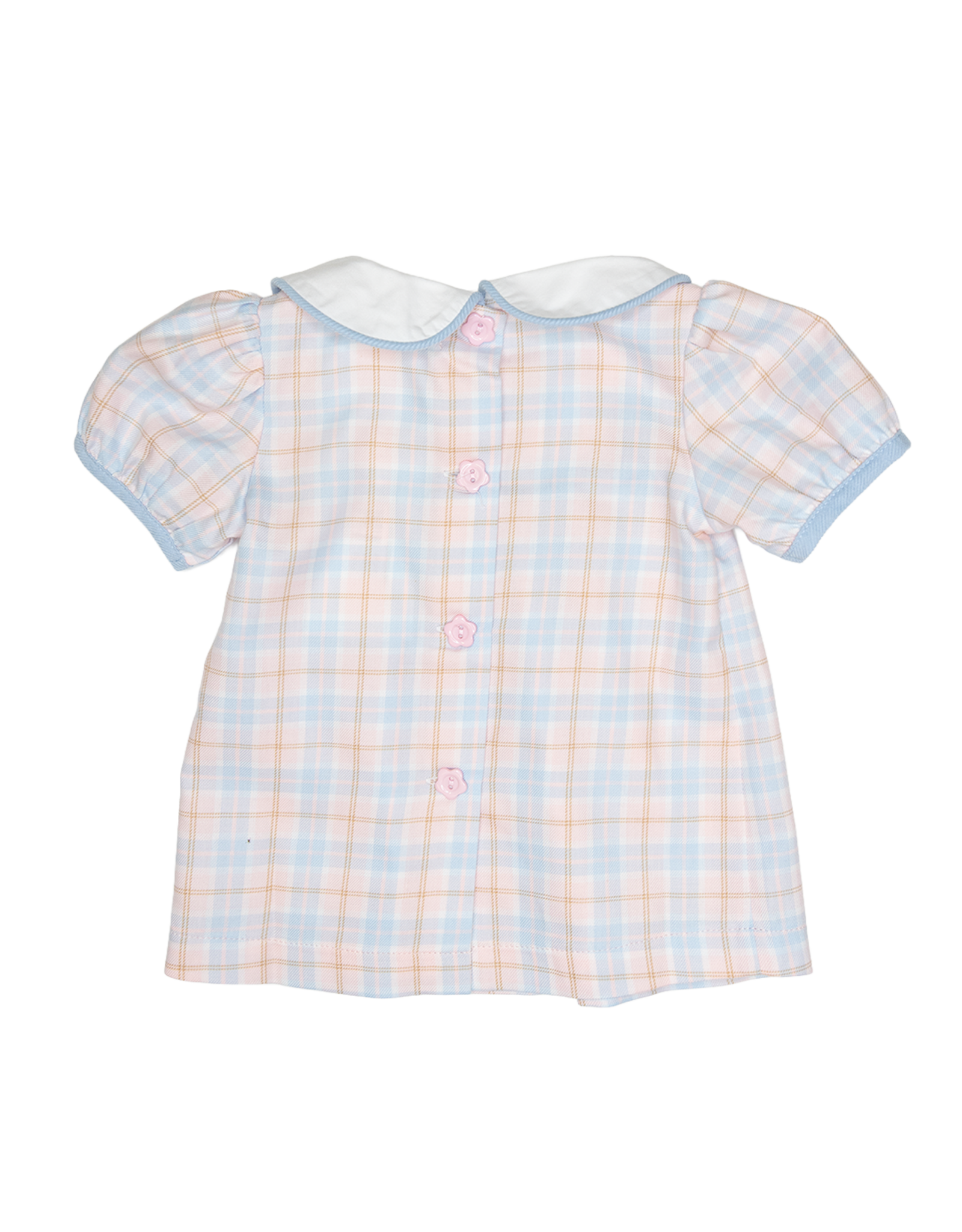 Ishtex 6F118 Blue/Pink Plaid Bloomer Set