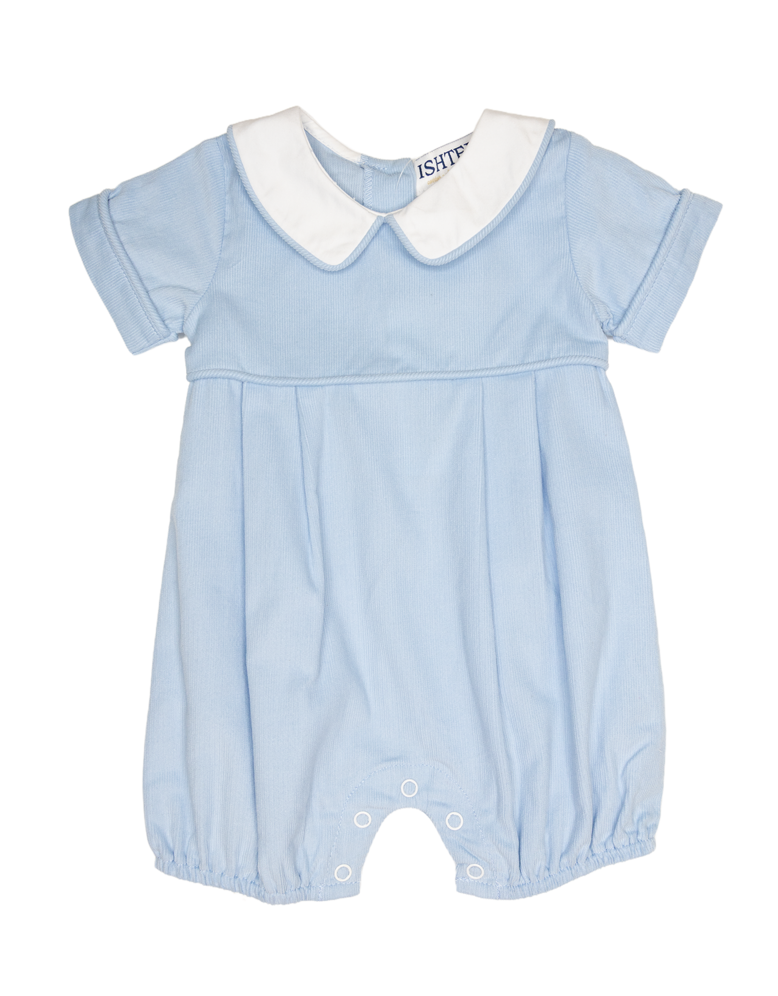 Ishtex 6F120 Blue Corduroy Romper