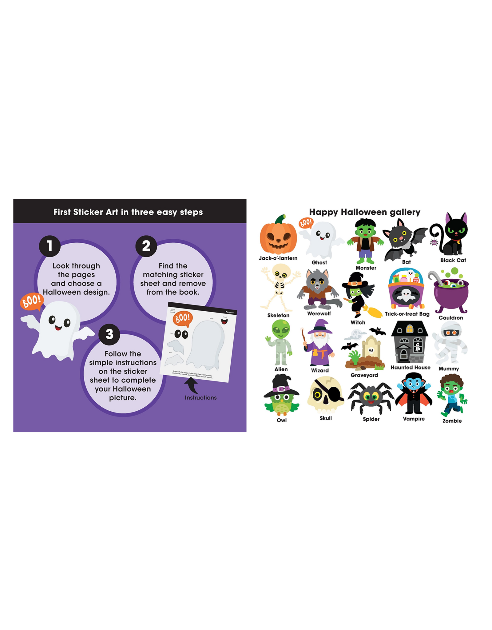 Sourcebooks First Sticker Art: Happy Halloween