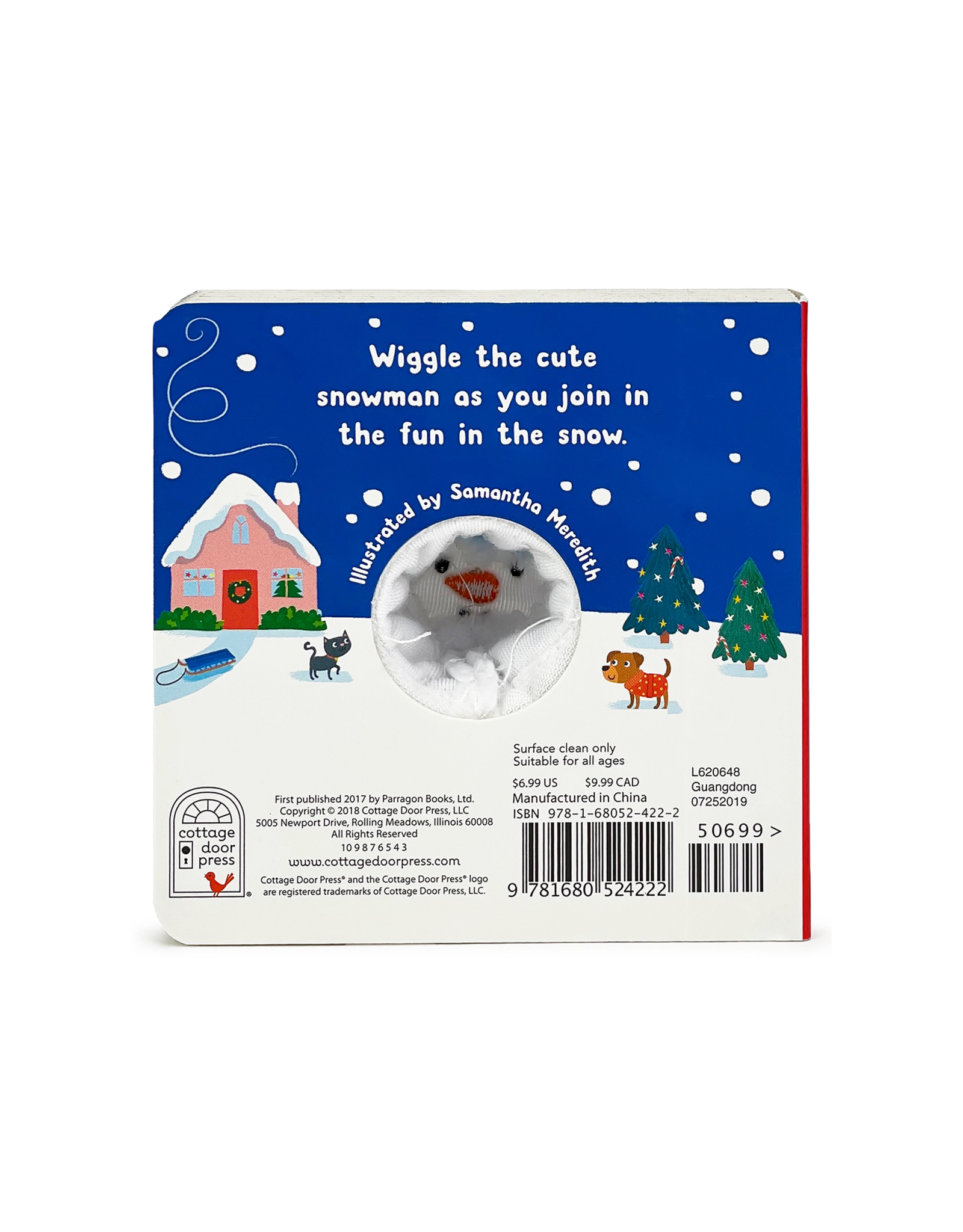 Cottage Door Press Friendly Little Snowman Christmas Finger Puppet Book