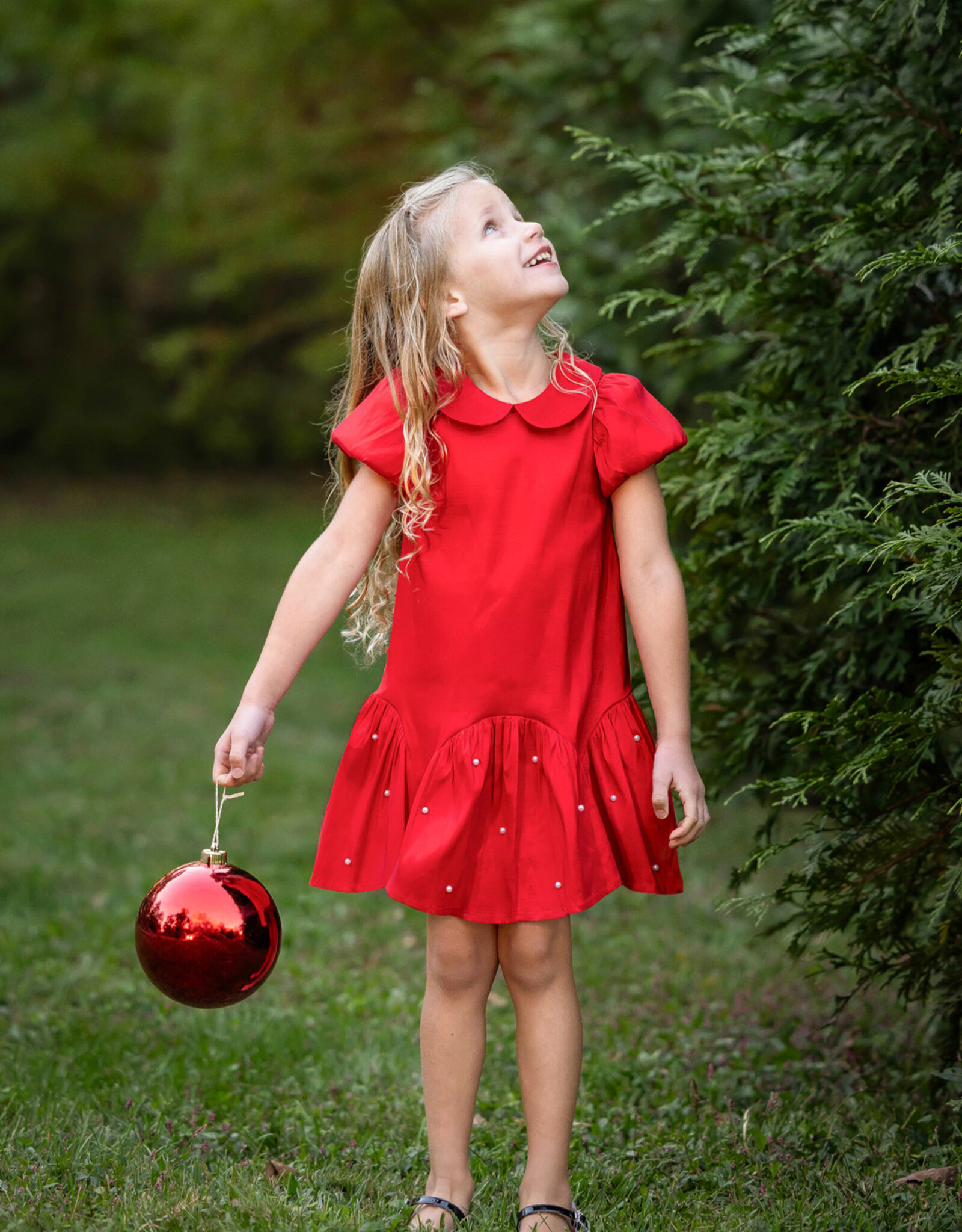 Mabel and Honey 8139RD Crimson Glow Dress Red