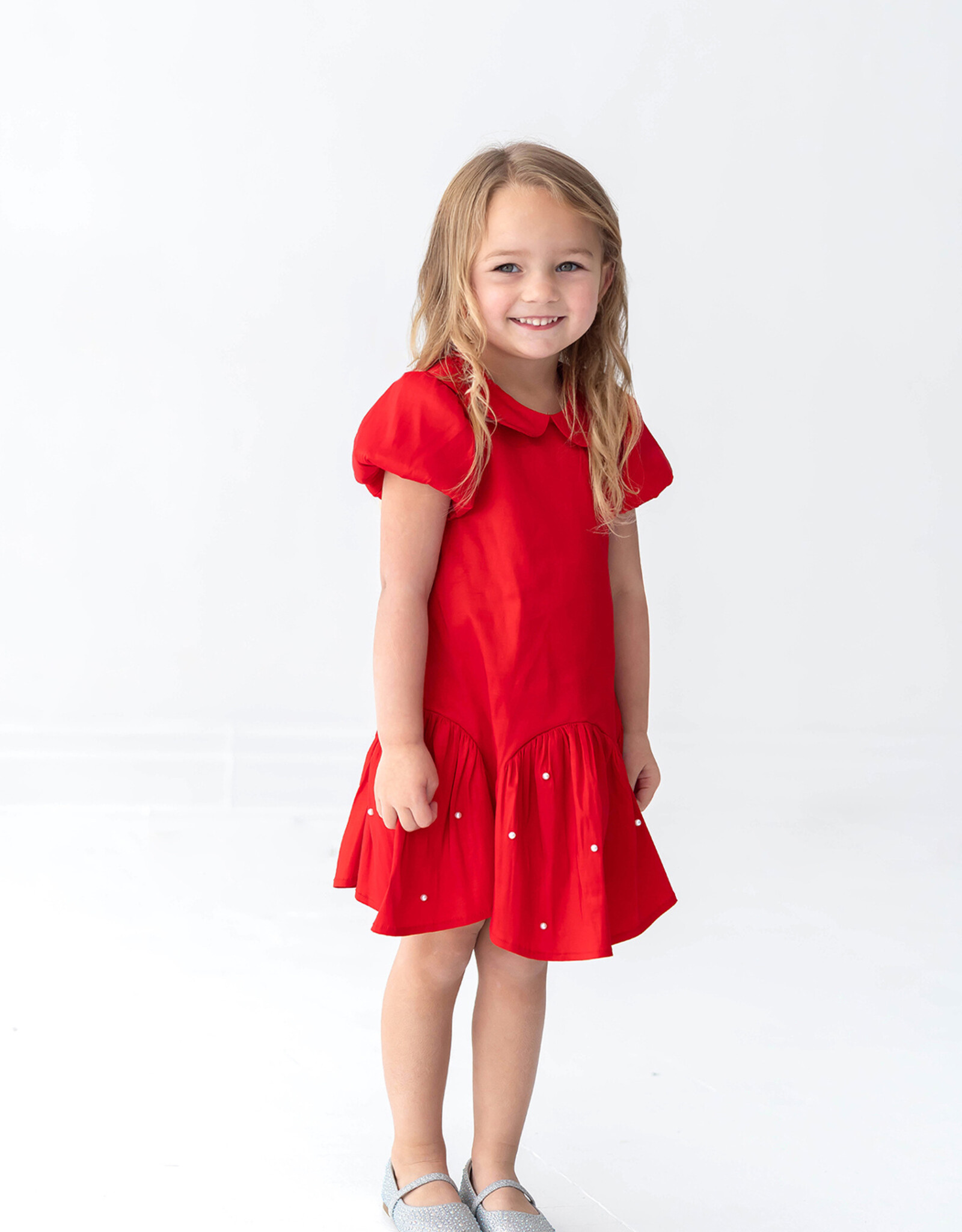 Mabel and Honey 8139RD Crimson Glow Dress Red