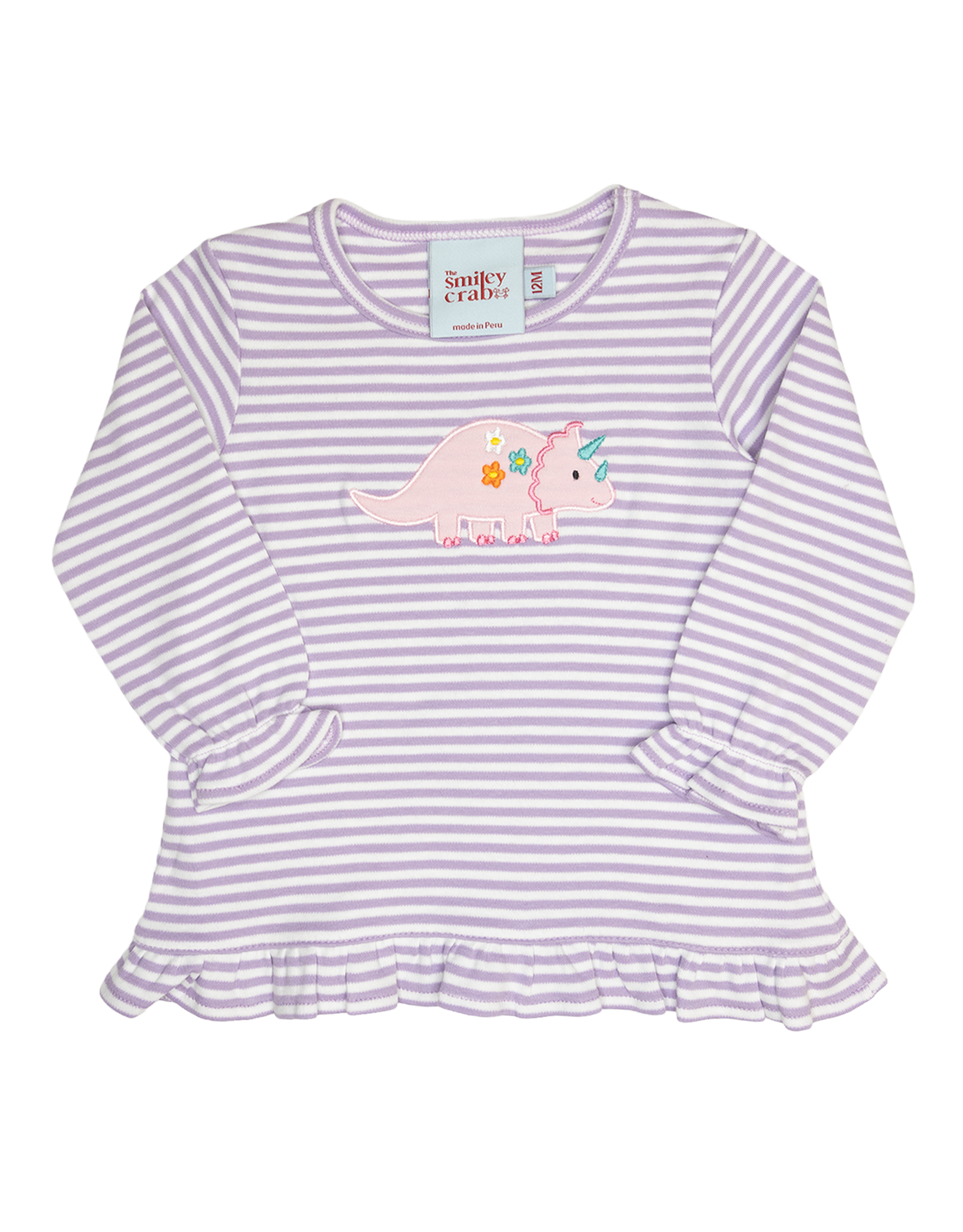 The Smiley Crab SCF26 LS Shirt Lavender Dinosaur