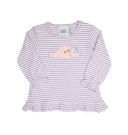 The Smiley Crab Long Sleeve Shirt Lavender Dinosaur