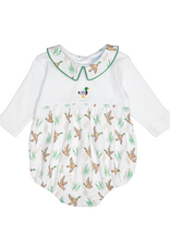 The Smiley Crab SCF26 Mallard Print Collared Romper