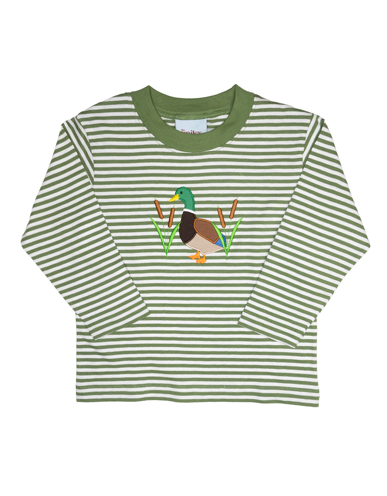 The Smiley Crab SCF26 LS Shirt Green Stripe Mallard