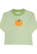 The Smiley Crab SCF26 LS Shirt Green Stripe Pumpkin