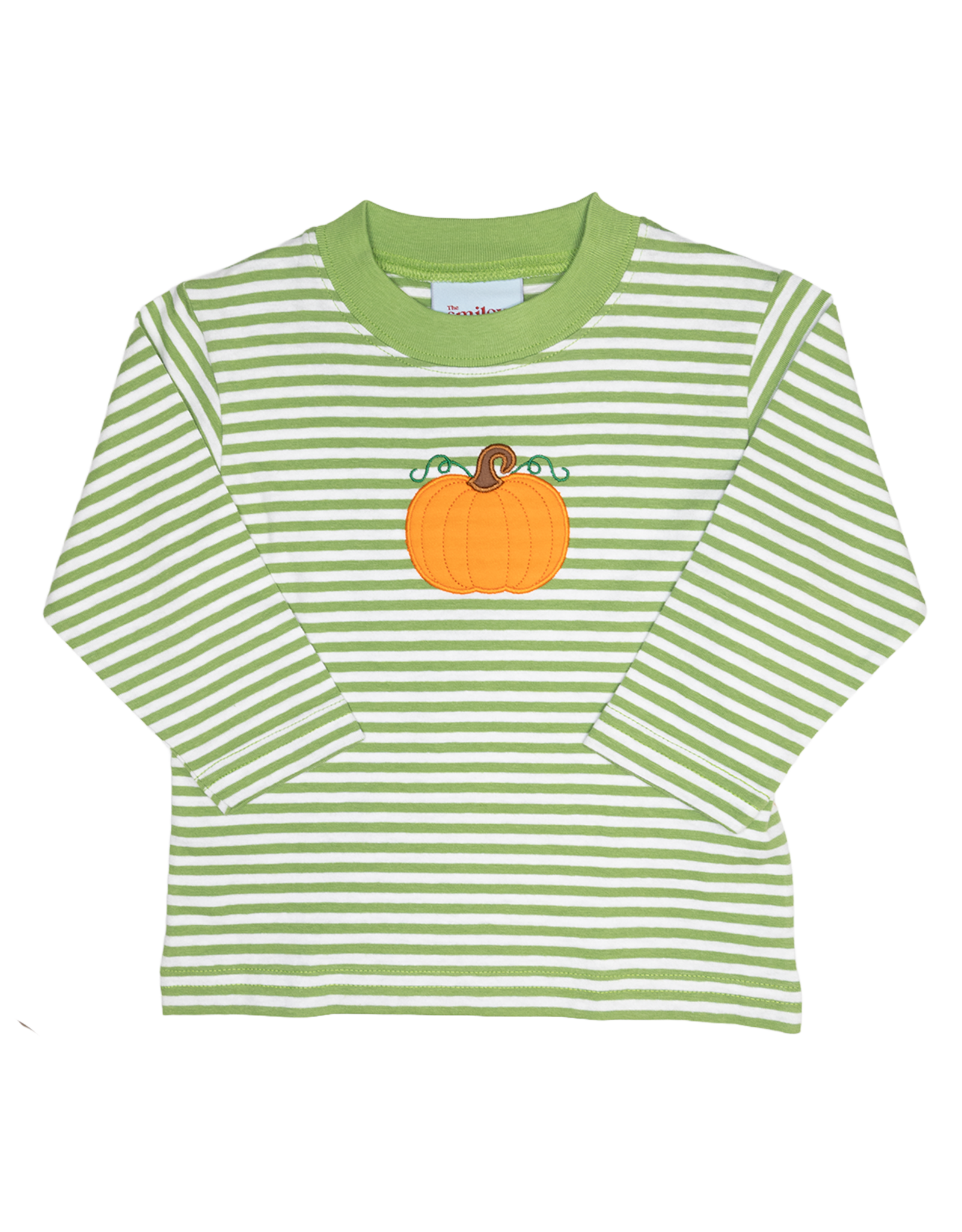The Smiley Crab SCF26 LS Shirt Green Stripe Pumpkin