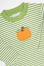 The Smiley Crab SCF26 LS Shirt Green Stripe Pumpkin