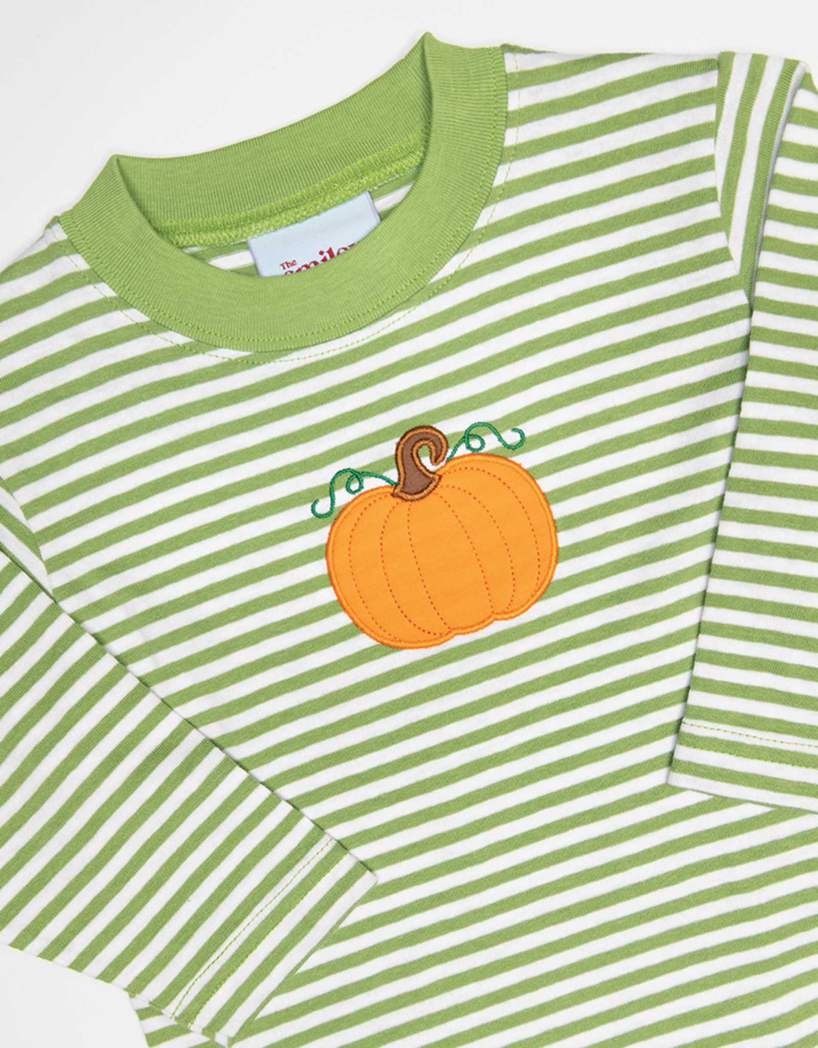 The Smiley Crab SCF26 LS Shirt Green Stripe Pumpkin