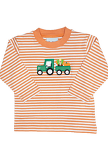 The Smiley Crab SCF26 LS Shirt Orange Stripe Turkey Tractor