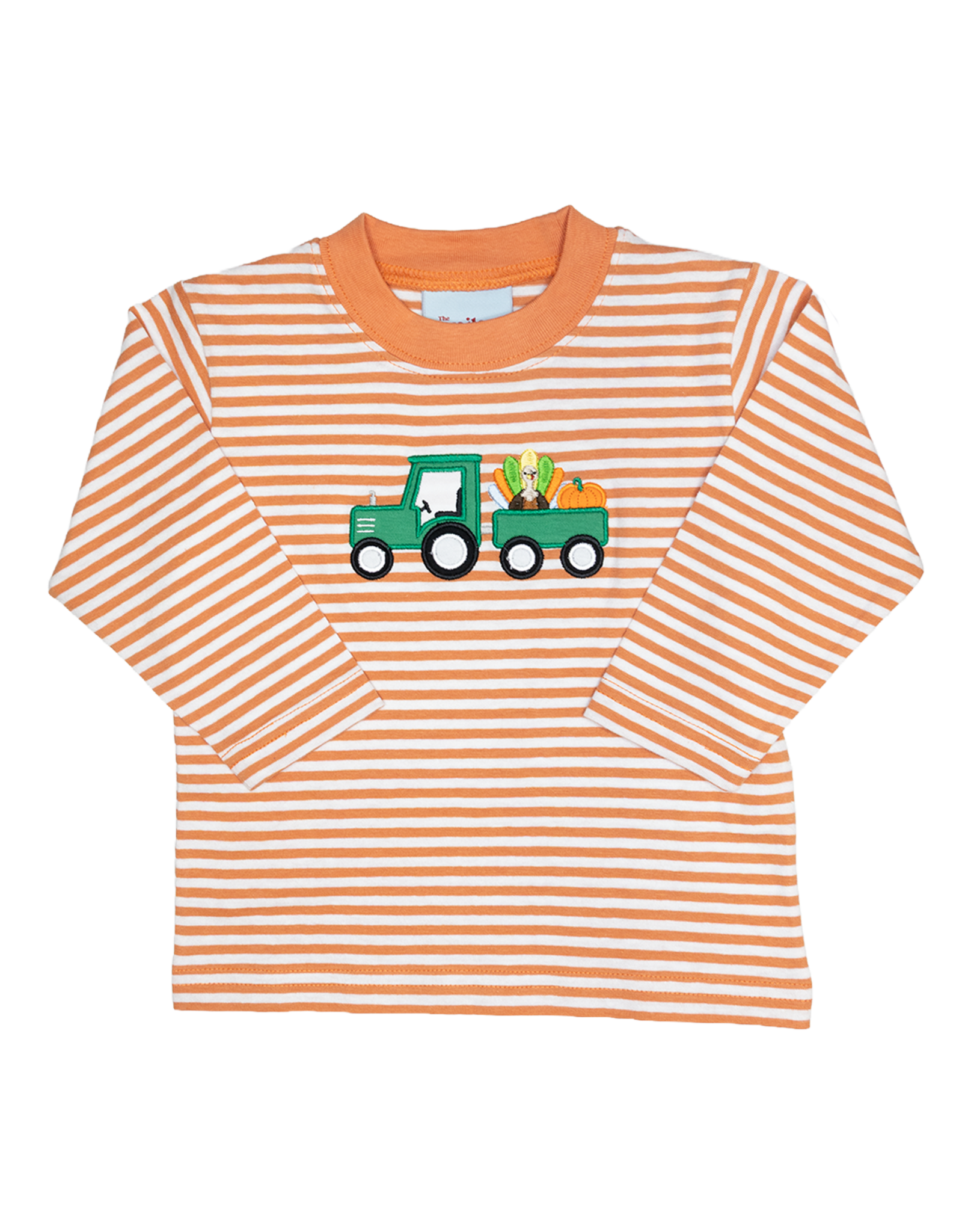 The Smiley Crab SCF26 LS Shirt Orange Stripe Turkey Tractor