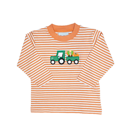 The Smiley Crab Long Sleeve Shirt Orange Stripe Turkey Tractor