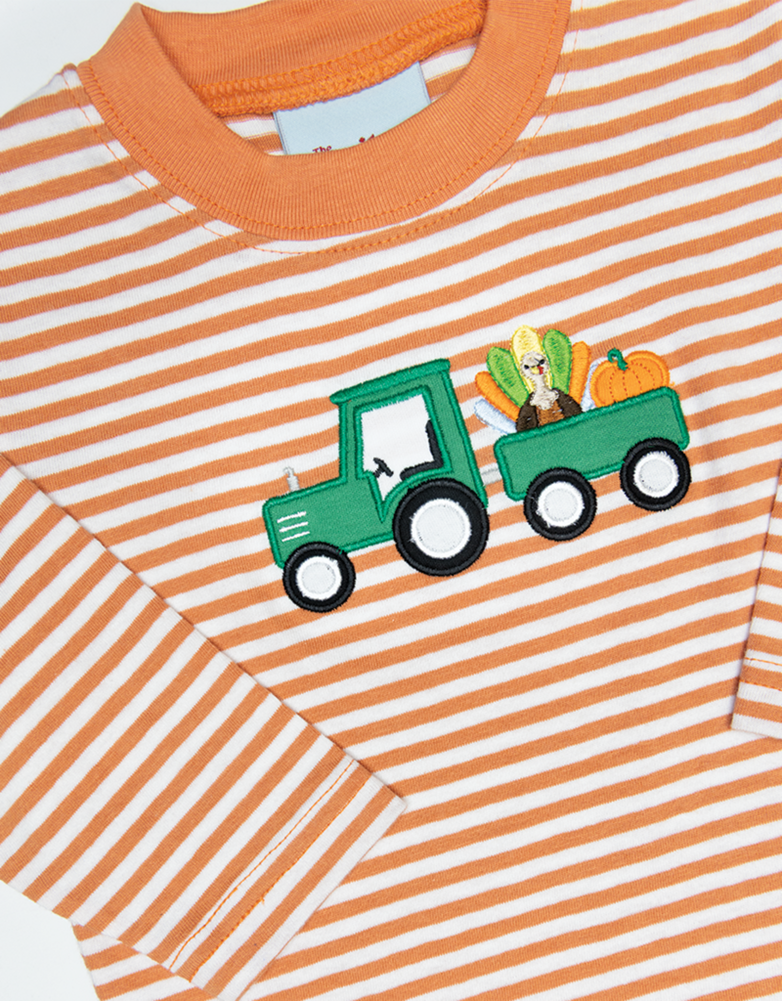 The Smiley Crab SCF26 LS Shirt Orange Stripe Turkey Tractor