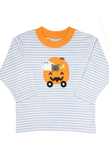 The Smiley Crab SCF26 LS Shirt Lt Blue Stripe Halloween Friends