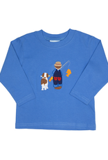 The Smiley Crab SCF26 LS Shirt Blue Fishing Boy/Dog