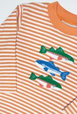 The Smiley Crab SCF26 LS Shirt Orange Stripe Three Fish