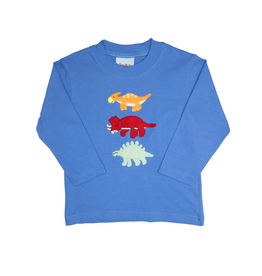 The Smiley Crab Long Sleeve Shirt Chambray Dinosaurs