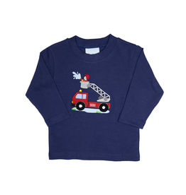 The Smiley Crab Long Sleeve Shirt Navy Firetruck