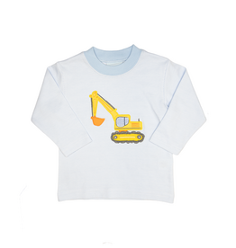 The Smiley Crab Long Sleeve Shirt Light Blue Stripe Frontloader