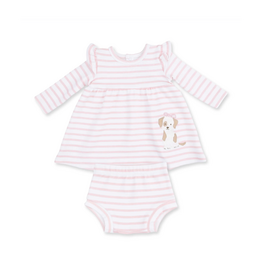 Angel Dear Stripe Puppy Dress/Bloomer