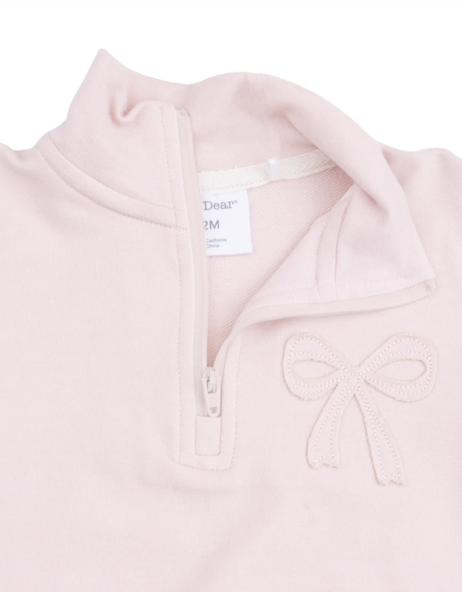 Angel Dear ADF26 Half Zip Sweatshirt Veiled Pink