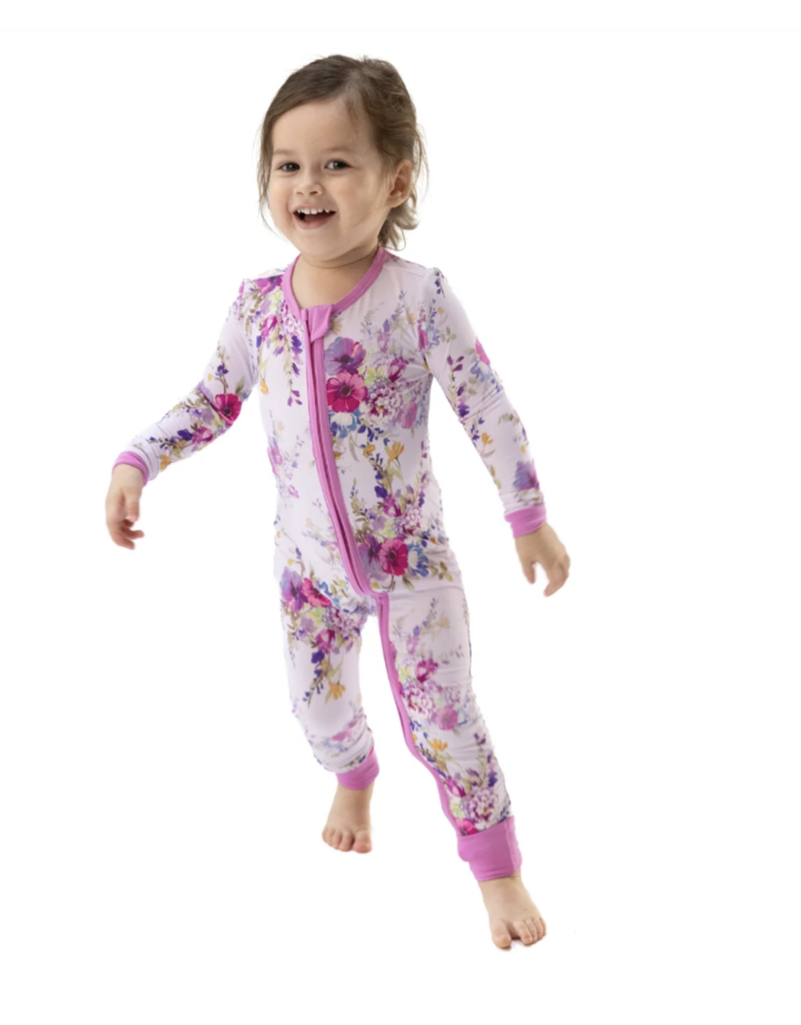 Angel Dear ADF26 2 Way Zipper Romper Dahlia Floral