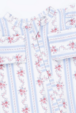 Angel Dear ADF26 2 Way Zipper Ruffle Sleeve Footie Anna Floral Stripe