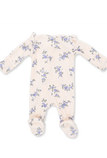 Angel Dear ADF26 2 Way Zipper Ruffle Sleeve Footie Sweet Hanna Floral Velour