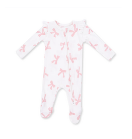 Angel Dear 2 Way Zipper Ruffle Sleeve Footie Pretty Bows