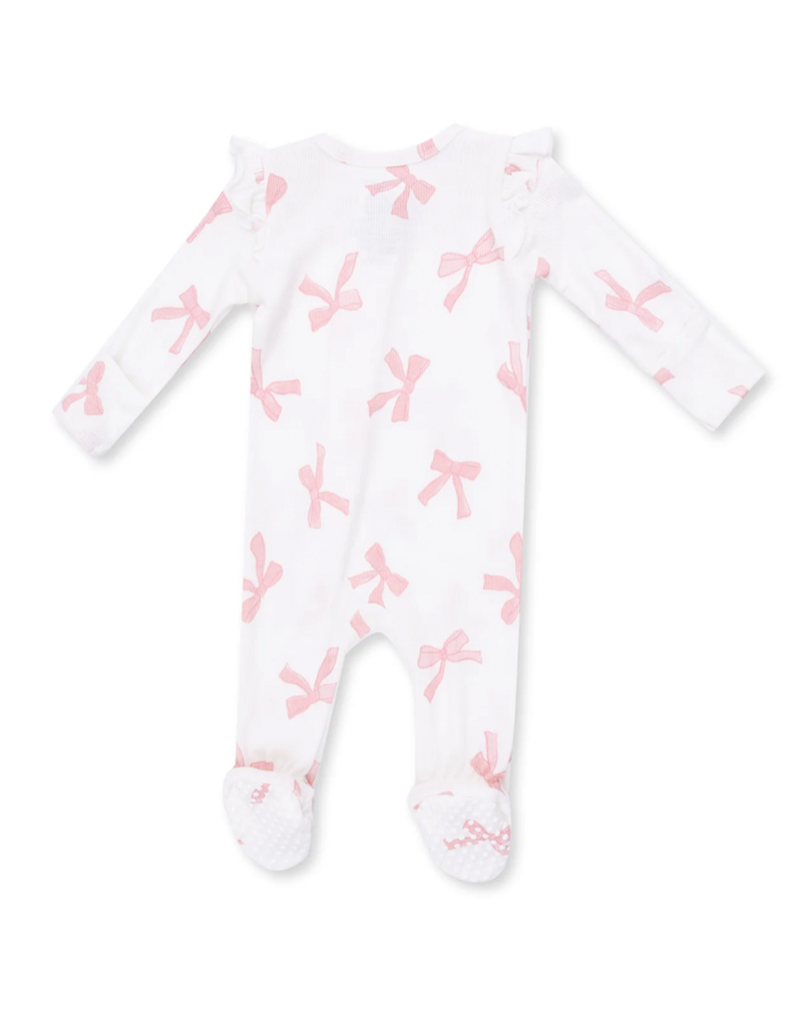 Angel Dear ADF26 2 Way Zipper Ruffle Sleeve Footie Pretty Bows