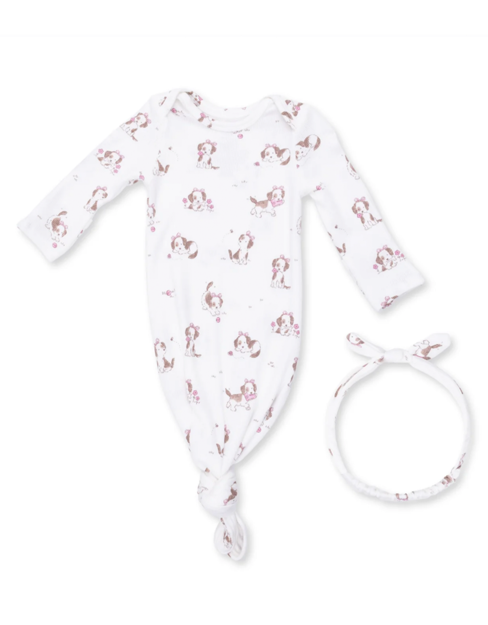 Angel Dear ADF26 Knotted Gown & Headband Explorer Puppy Pink