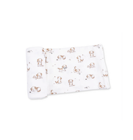 Angel Dear Swaddle Blanket 45x45 Explorer Puppy Blue