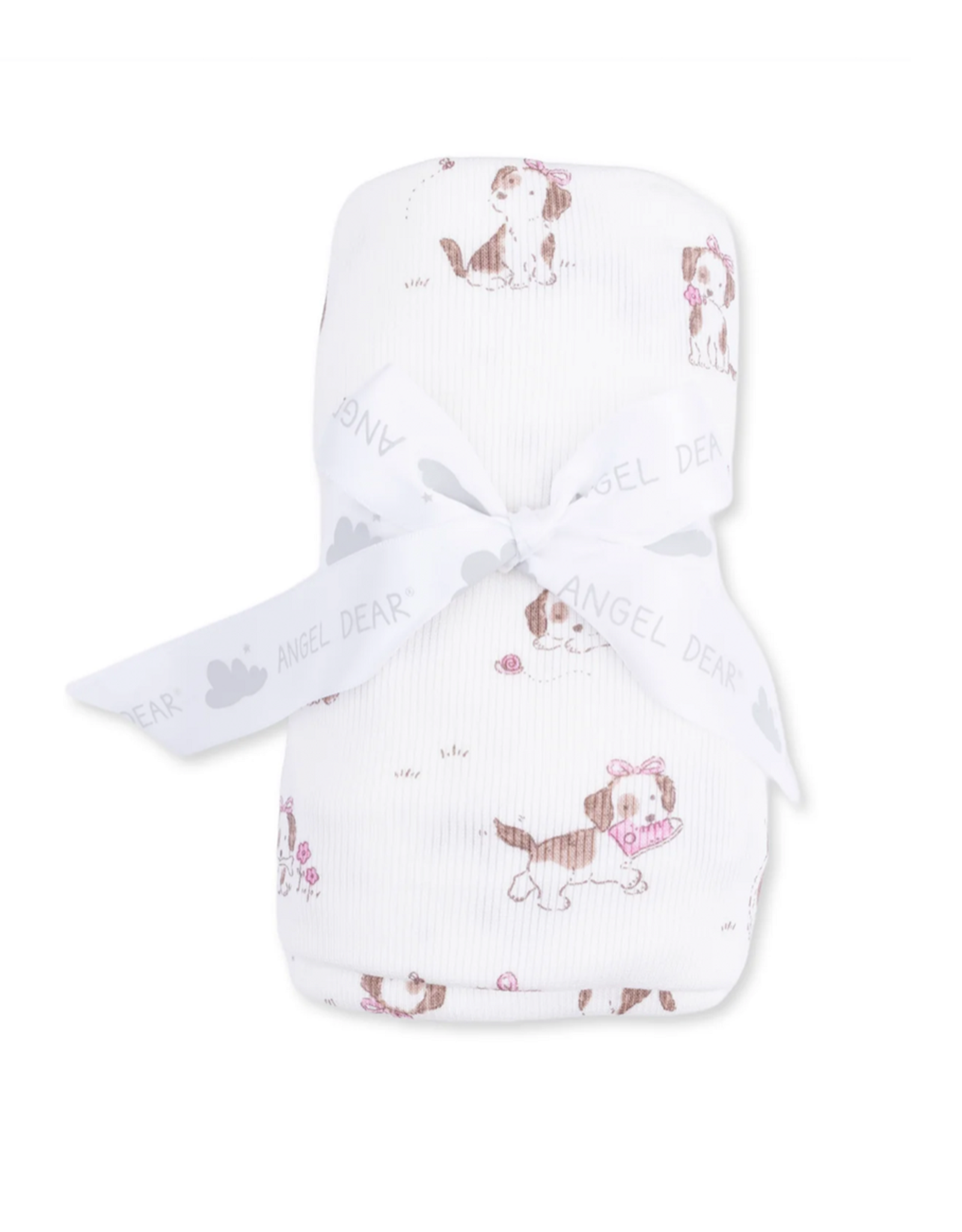 Angel Dear ADF26 Swaddle Blanket 45x45 Explorer Puppy Pink